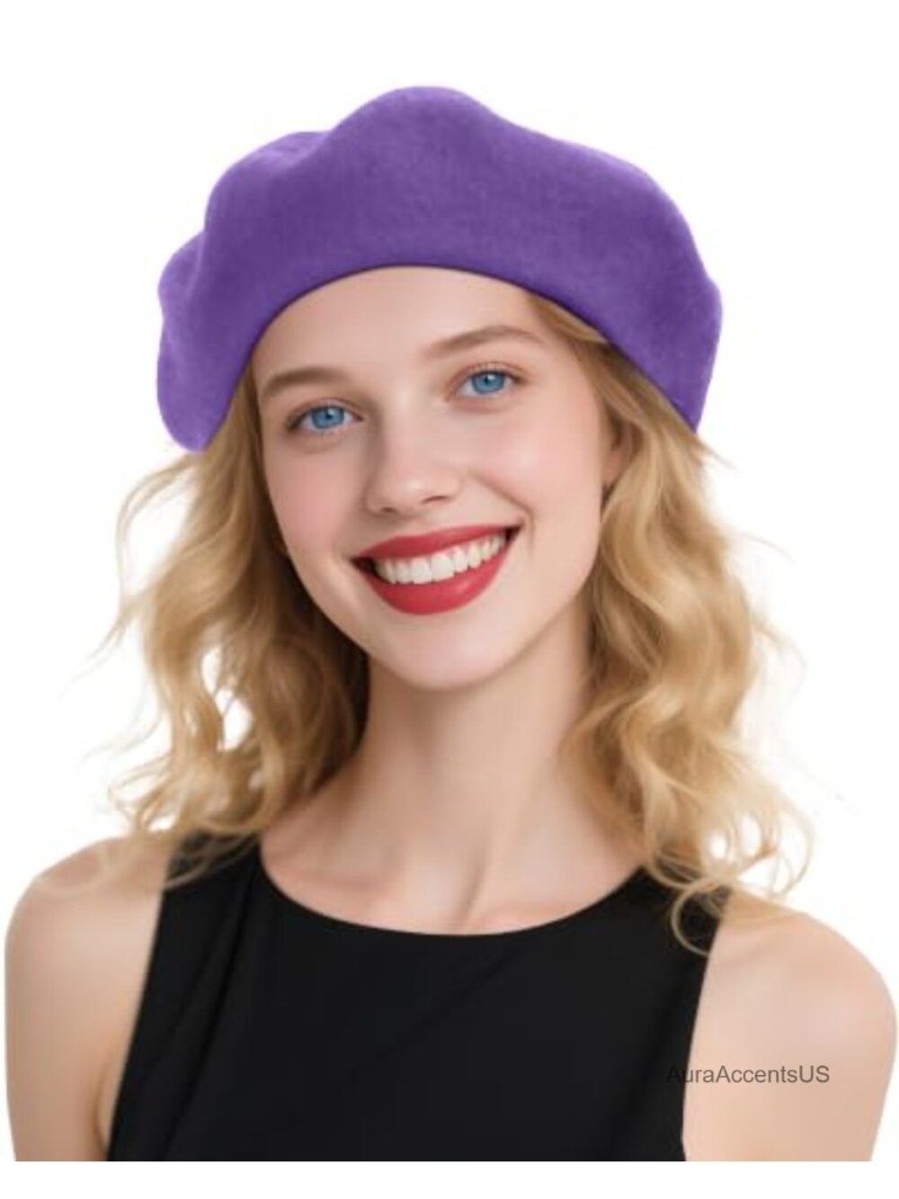 Wool French Beret Hat Women Artistic Parisian Beanie Cap All-Season